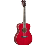 Yamaha FS-TA RR TransAcoustic - Small Body, Folk Guitar, Solid Sitka Spruce Top, Mahogany Back & Sides, Die Cast Chrome Tuners, Ruby Red
